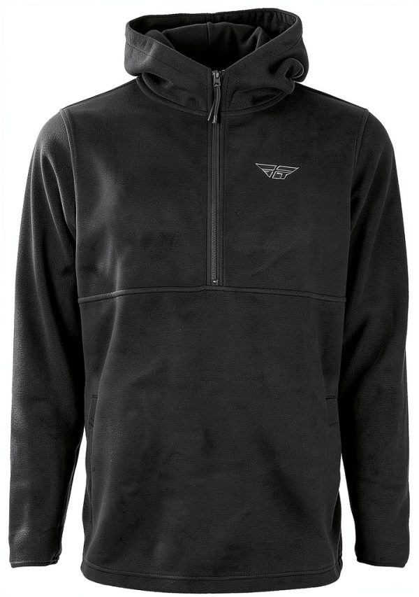 Fly Racing Half Zip Pullover Hoodie Black Md-0