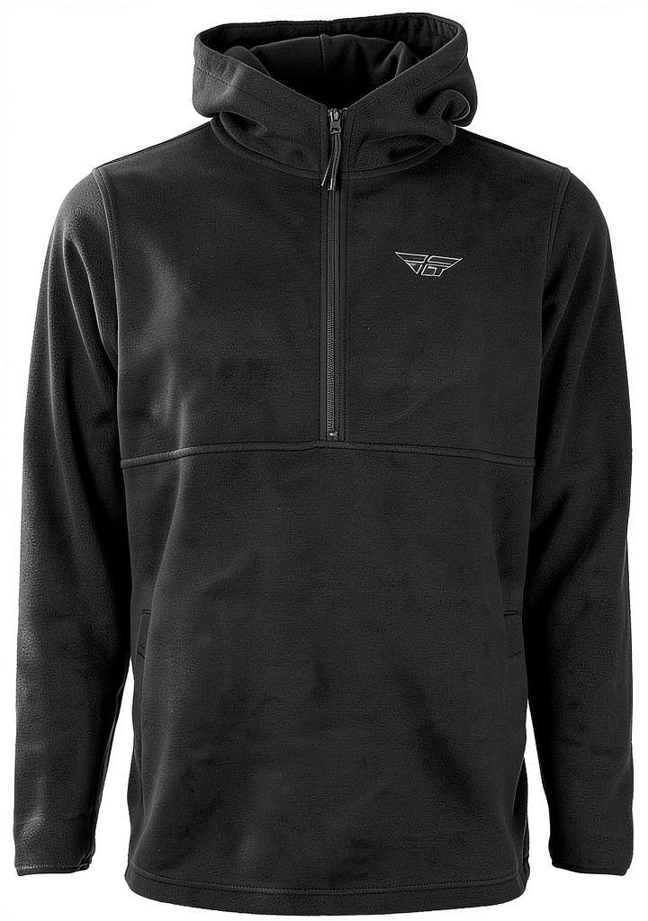 Fly Racing Half Zip Pullover Hoodie Black Md