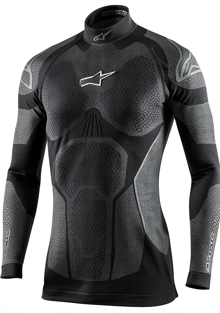Alpinestars Black Powersports Base Layer Top on a rider