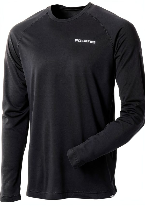 Polaris Mens Long Sleeve Shirt Black Small-0