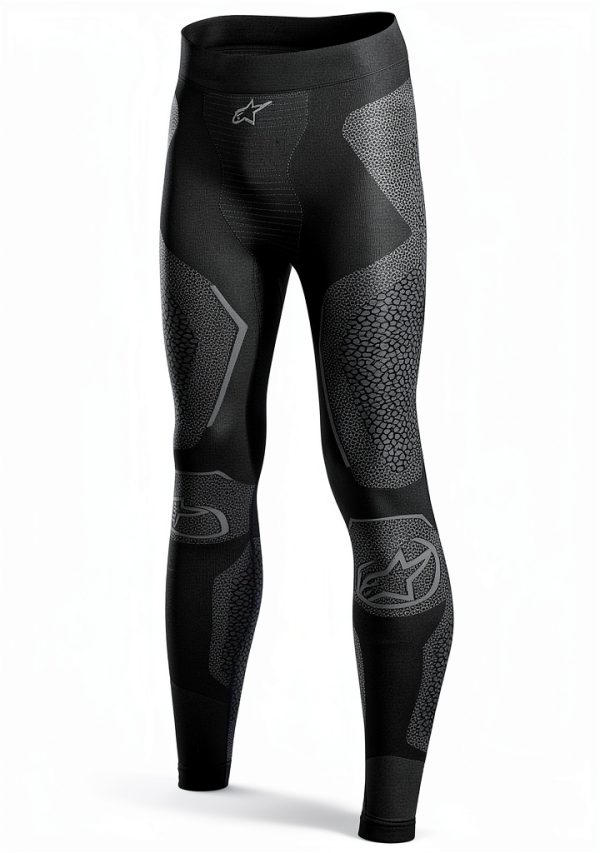 Alpinestars Black Gray Cycling Base Layer Bottoms Mens-0