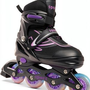 Kids Inline Skates PIPIZHU Purple Adjustable-0