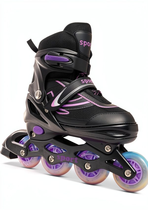 Kids Inline Skates PIPIZHU Purple Adjustable-0