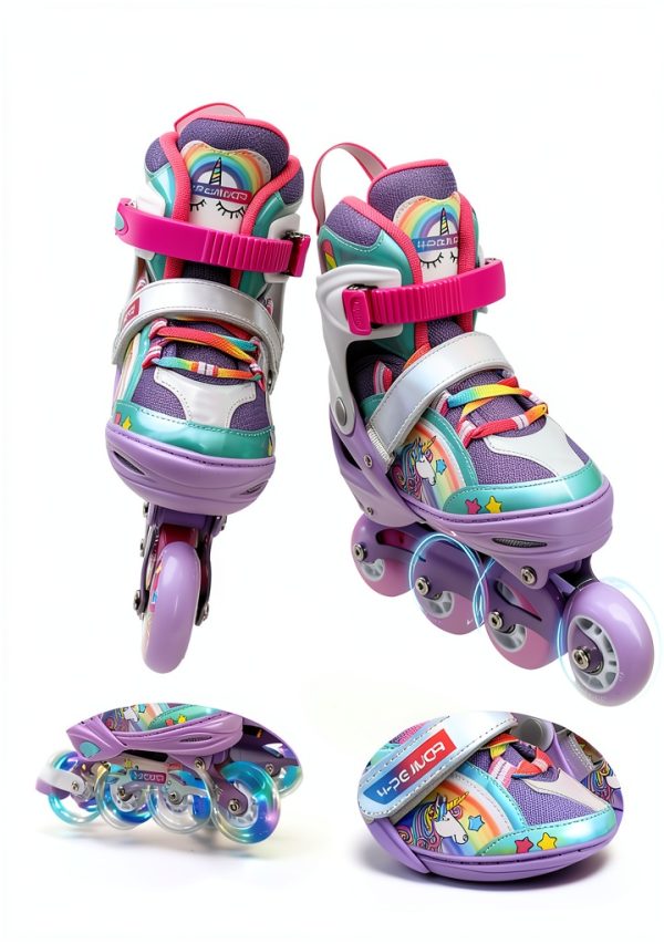 Girls Inline Skates 4-Pejiijar Green Model-1