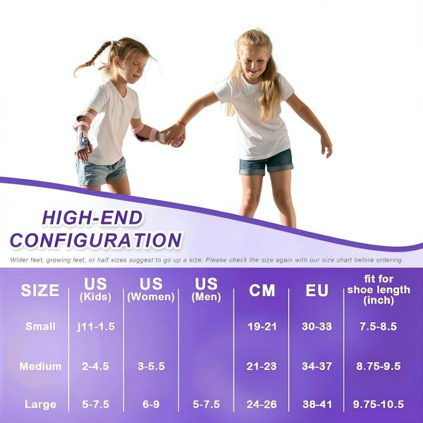 Kids Inline Skates PIPIZHU Purple Adjustable-3