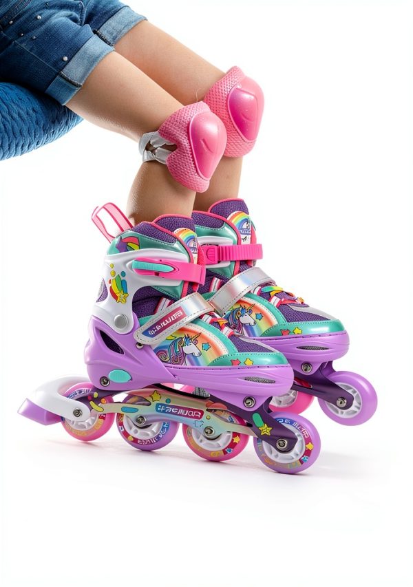Girls Inline Skates 4-Pejiijar Green Model-2