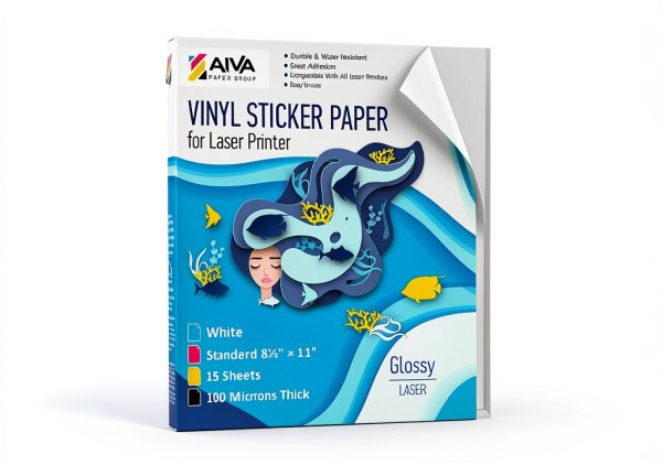 Limia's Care Printable Vinyl Sticker Paper 15 Sheet Glossy White-0