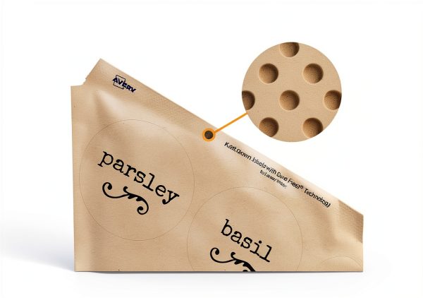 Avery Kraft Brown Round Labels 2.5 inch 90-450 Labels Pack-2