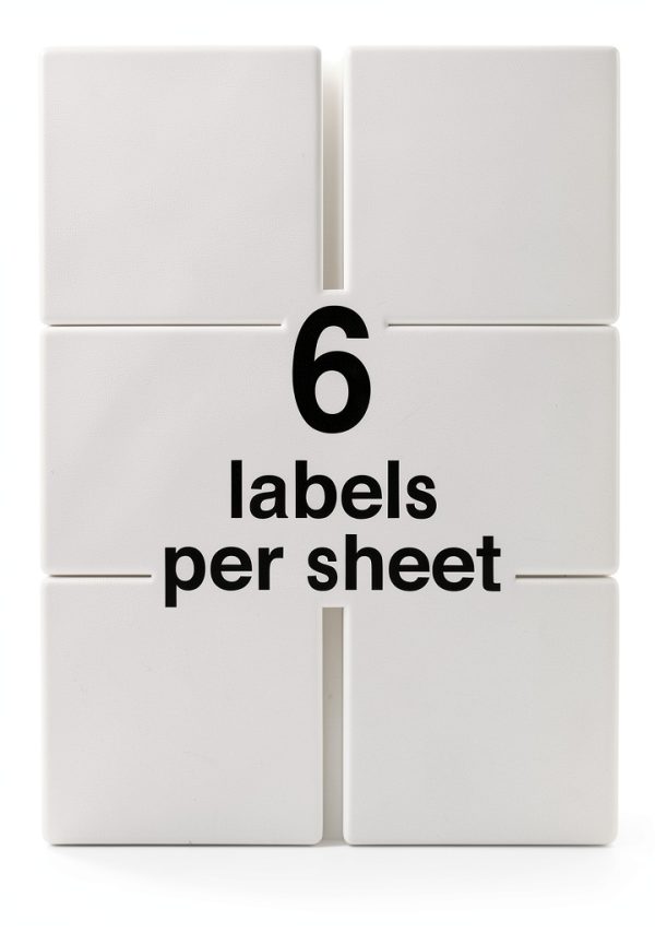 Avery 600 Labels 3-1/3 x 4 in. White Matte TrueBlock Label Sheets-9