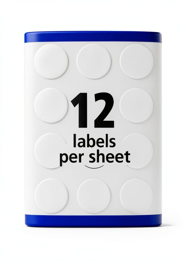 Avery 2 Inch Round Matte White Labels Full Bleed Printer Labels-6