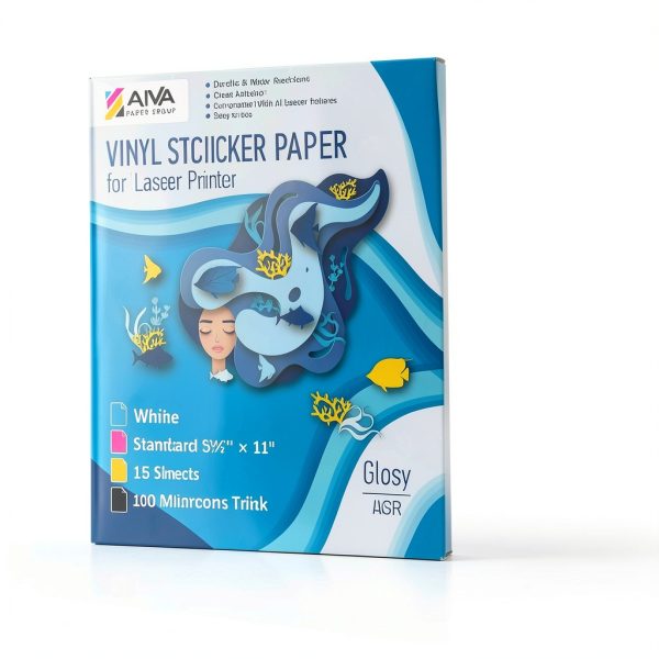 Limia's Care Printable Vinyl Sticker Paper 15 Sheet Glossy White-4
