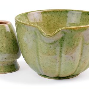 Artcome Matcha Bowl with Pouring Spout and Whisk Holder Set - Ceramic-0