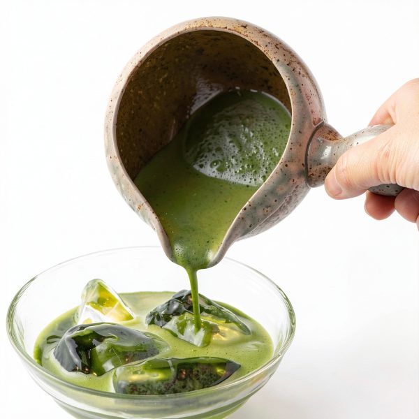 KIMIKURA Matcha Bowl with Spout and Handle Yuzamashi Water Cooler for-1